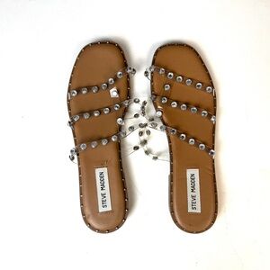 Steve Madden Clear Rhinestone Sandals – Size 8